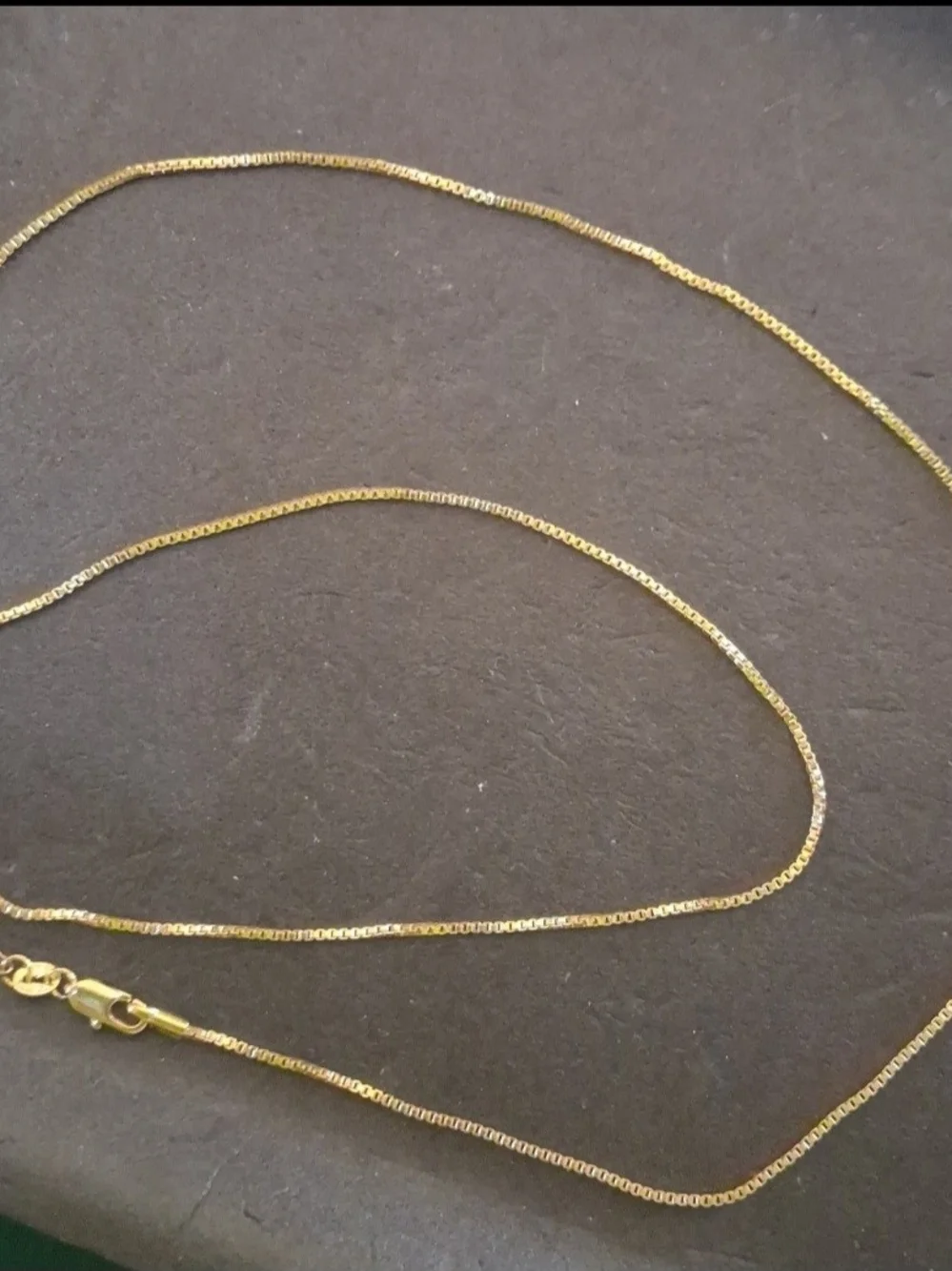 18K Yellow Gold Box Chain Necklace